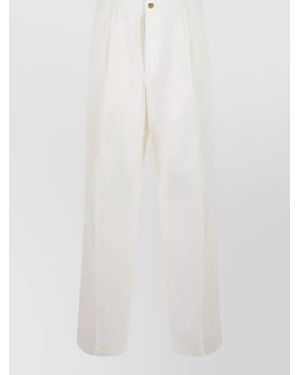 Polo Ralph Lauren Pleated Wide-Leg Trousers - White