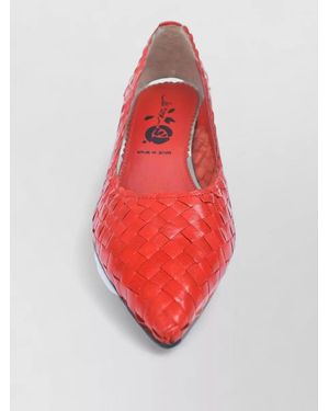 LA ROSE Wooden Pumps - Red