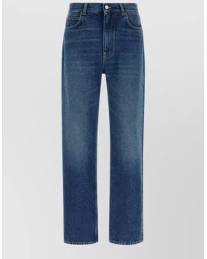 The Row Vanya Denim Jeans Straight Leg Design - Blue