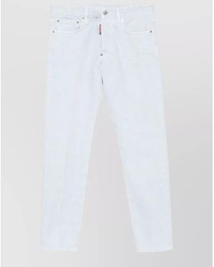 DSquared² Straight Leg Denim Jeans Five Pocket Design - White