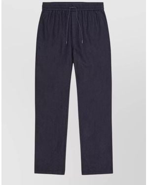 Les Deux Tailored Trousers Nylon Silk Back Pockets - Blue