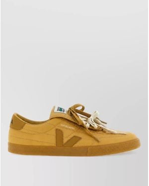 Veja Leather Low-Top Sneakers - Yellow