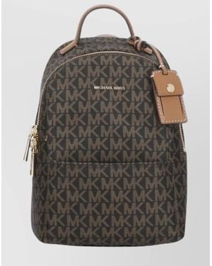 MICHAEL Michael Kors Monogram Pattern Backpack And Pockets - Gray