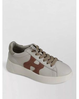 Hogan Rebel Leather Sneakers Contemporary Silhouette - Brown