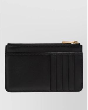 Dolce & Gabbana Logo Wallet Multiple Card Slots Zip - Black