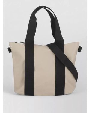 Rains Waterproof Shopper Bag Top Handles Strap - Black