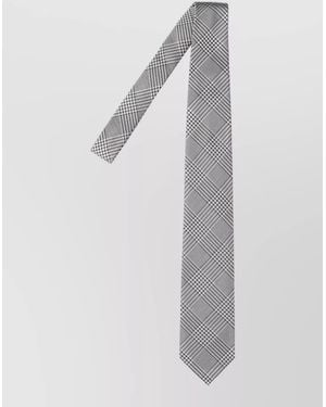 Tom Ford Tie Slim Design Geometric Pattern - White