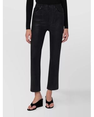 FRAME Straight Trousers - Black
