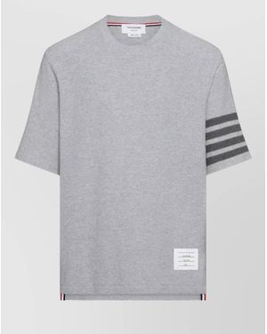 Thom Browne Textured Piqué Short-Sleeve T-Shirt - Grey