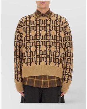Palm Angels Jacquard Regular-Fit Jumper - Natural