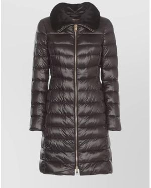 Herno Quilted Down Jacket Contrasting Collar - Gray