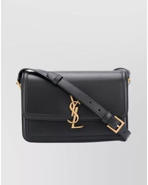 Saint Laurent Adjustable Strap Shoulder Bag With-Tone Hardware - Grey