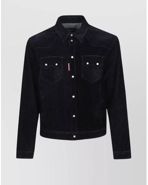 DSquared² Velvet Corduroy Jacket Adjustable Waist - Blue