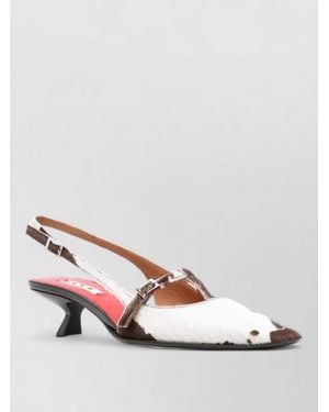 Marni Slingback Calf Hair Pointed Toe Sandals - Pink