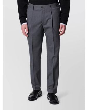 Santaniello Wool Tailored Trousers - Grey