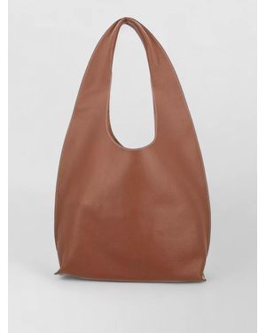 A.P.C. Textured Finish Large Leather Tote Bag - Brown