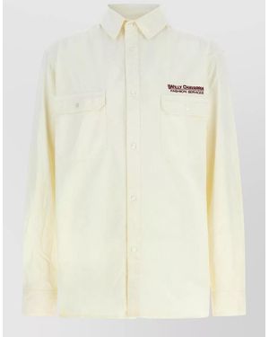 Willy Chavarria Cotton Oversized Long-Sleeve Shirt - Natural