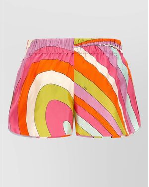 PUCCI Marmo Print Shorts Lightweight Fabric - Pink