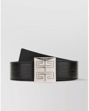 Givenchy Canvas Reversible Belt With Rectangular Buckle - Black