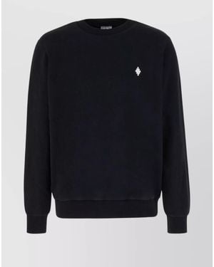 Marcelo Burlon Ribbed Cotton Sweatshirt - Blue