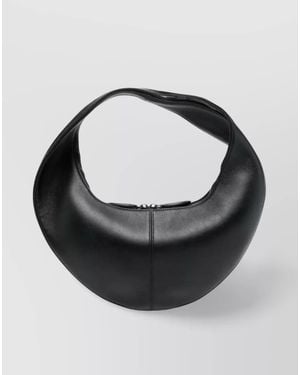 Maeden Calf Leather Medium Shoulder Bag - Black
