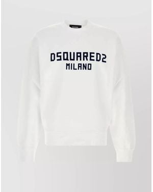DSquared² Cotton Crew Neck Sweatshirt - White