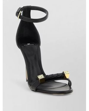 Elisabetta Franchi Leather Sandals - Black