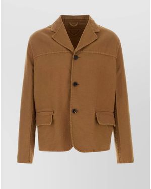 Prada Cotton Blazer - Brown