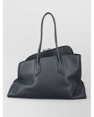 The Attico Medium Calf Leather Shoulder Bag - Black