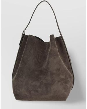 TOTEME Tote Bag With Belted Shoulder Strap - Brown