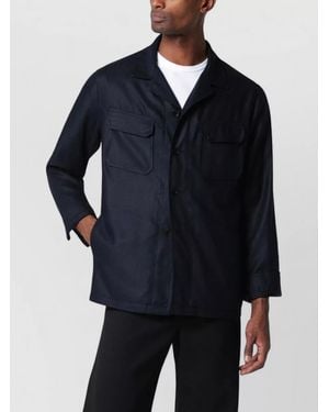Tagliatore Calvin Jacket Chest Pockets - Blue
