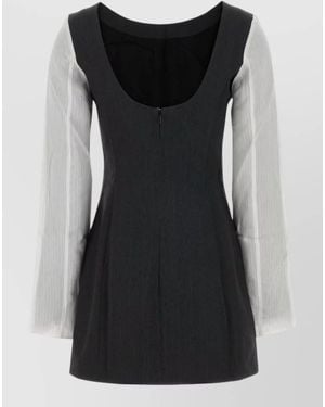 Our Legacy Embroidered Twill Mini Dress - Black