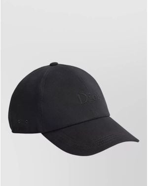 Dior Hat Curved Brim Eyelet Vents Detail - Black