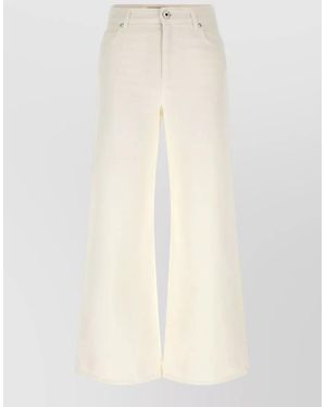 Weekend by Maxmara Wkdmedina Denim Wide Leg High Waist Pants - White