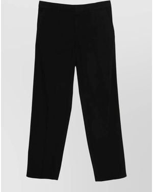 Cellar Door Leone Cotton Trousers Belt Loops Pockets - Black