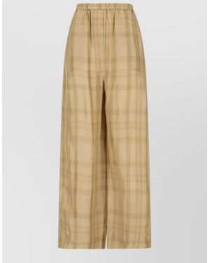 Frankie Shop Straight Leg Trousers Wide Cut Side Pockets - Natural