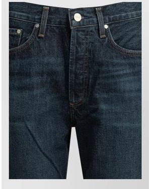 Agolde High Rise Straight Leg Denim Jeans - Blue