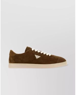 Prada Suede Low-Top Trainers - Brown