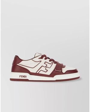Fendi Leather Low-Top Trainers - Multicolour