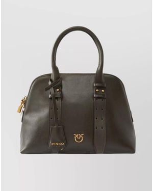 Pinko Bucket Bags With Adjustable Strap And Handles - Black