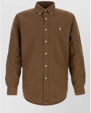 Polo Ralph Lauren Oxford Shirt Long Sleeves Button Down Collar - Brown