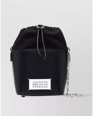 Maison Margiela 5Ac Small Leather Bucket Bag - Blue