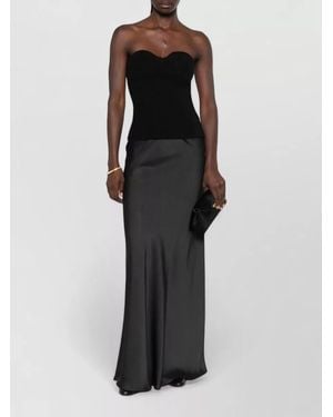 Fabiana Filippi Satin Maxi Skirt - Black