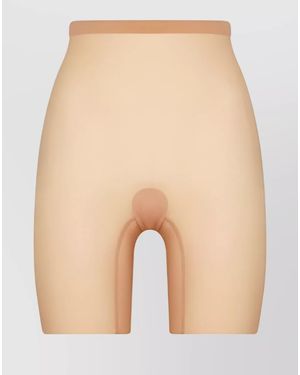 Wolford High-Waist Tulle Shaping Shorts - Natural