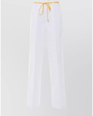 Aspesi Silk Straight Pants - White