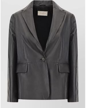 Antonelli Leather Coat - Black