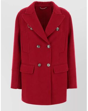 Ermanno Scervino Virgin Wool Coat - Red