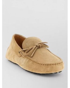 Tod's Leather Gommino Loafers - Natural