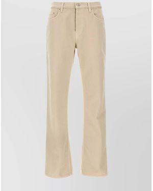 Burberry Denim Straight-Leg Trousers - Natural