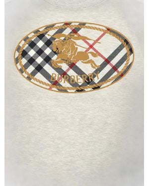 Burberry Printed Terry Cotton Regular-Fit T-Shirt - Grey